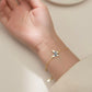 18k Gold Blue Enamel Butterfly Charm Bracelet -Gold Butterfly Bracelet -Dainty Butterfly Bracelet -Delicate Butterfly Bracelet -Gift For Her