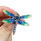 Dainty Blue Dragonfly Gold Brooch Pin