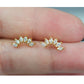 Flower Dimond Stud Earrings
