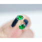 Emerald Oval Stud Earrings