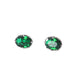 Emerald Oval Stud Earrings