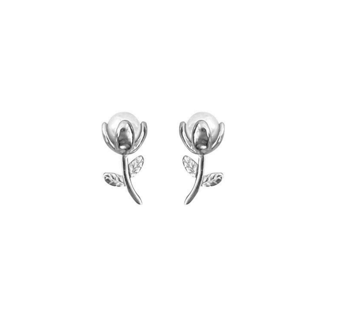 Tiny Tulip Flower Earrings