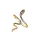 Colourful Gold Snake Ring