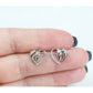 Unicorn Heart Stud Earrings
