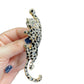 Large Climbing Leopard Gold Pin Brooch