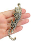 Large Climbing Leopard Gold Pin Brooch
