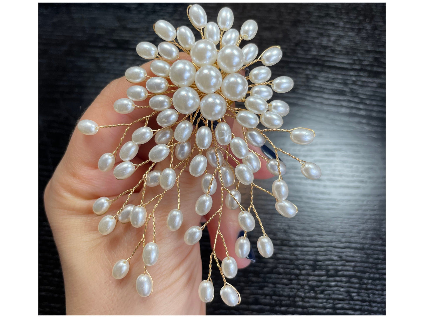 Stunning Large White Pearls Flower Brooch Pin / White Flower Pearl Brooch / Pearl brooch / Bridal Brooch / Wedding Brooch / Gift For Her