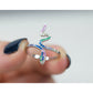 Colourful Gold Snake Ring