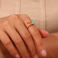Turquoise Gold Open Ring