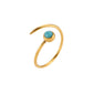 Turquoise Gold Open Ring