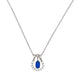 Horseshoe Blue Sapphire Charm Necklace