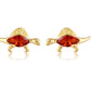 Tiny Red Spinosaurus Earrings