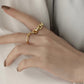 Link Chain Cuff Gold Ring