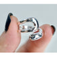 Silver Irregular Chunky Ring Set For Women