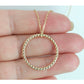 Large Ball Circle Pendant Necklace