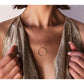 Large Ball Circle Pendant Necklace