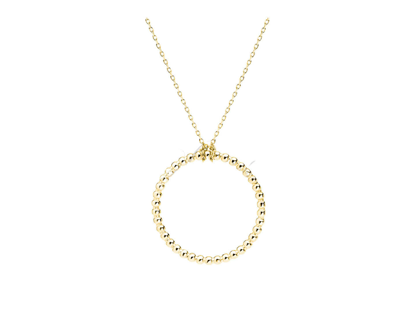 Large Ball Circle Pendant Necklace