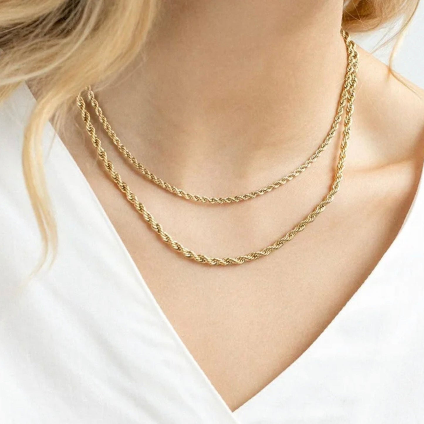 Classic Twisted Rope Chain Necklace