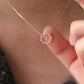 Minimalist Diamonds Circle Pendent Necklace