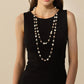 Elegant Gold Pearls Multilayer Long Sweater Necklace