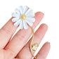 Dainty White Daisy Flower Pin Brooch