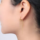 Long Chain Tassel Huggie Earrings