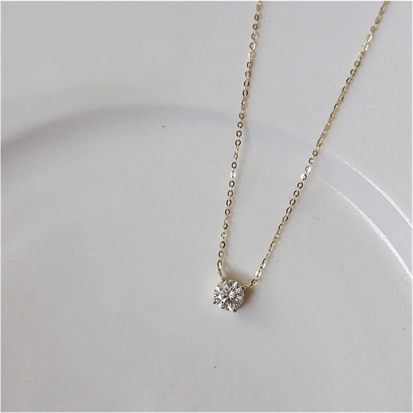 Tiny Diamond Charm Necklace