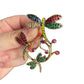 Dragonfly Insect Flower Pin Brooch in Gold