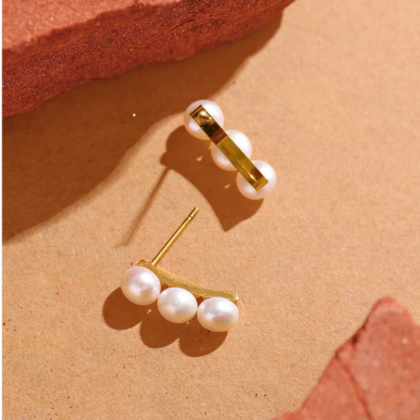 Bar Pearls Drop Earrings